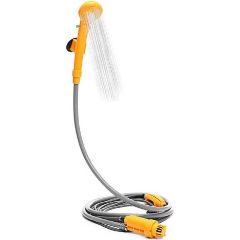 Kit de douche de camping portable 12 V avec pompe à eau, câble de 5 m, allume-cigare de voiture, débit d'eau de 3,5 L/min, peut être utilisé pour laver les voitures ou les animaux domestiques (1/5)