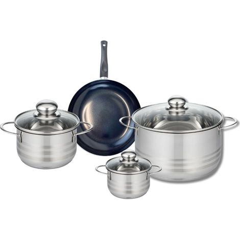 Ensemble de 1 Poêle de cuisson 20 cm et 3 faitouts 12, 16 et 24 cm Elo Prima Brillant (1/5)