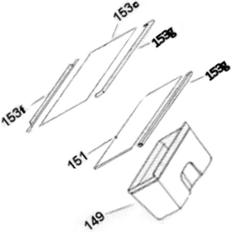 Ersatzteil - Gemüseschubladenablage (Markierung Nr. 151) -  - ROSIERES