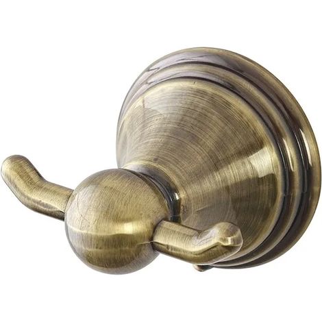 Appendino da muro per accappatoi in acciaio finitura bronzo kit di fissaggio incluso Iris (1/2)