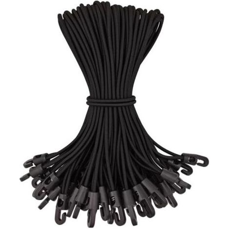 Lot de 50 tendeurs élastiques avec crochets, tendeurs en caoutchouc avec crochets pour bâche de piscine de haute qualité (1/4)