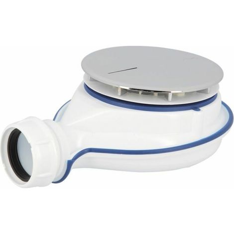 Nicoll – Bonde de douche ultra-compacte TurboFlow XS Magnetech – Capot ABS chrome – Sortie horizontale 40 mm – Diamètre 90°