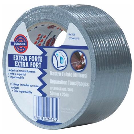 Eurocel Toile Reparatur 25m x 50mm grau - Eurocel