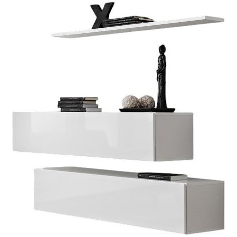 Composizione murale SWITCH SBII – Mobili di storage e scaffale – Bianco lucido – Design moderno
