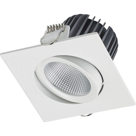 Empotrable techo tilt NIX IP30 1-10V,Push LED COB 8W 680lm CRI85 3000K 40º Blanco (1/3)