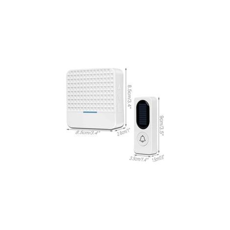 Sonnette sans fil Sonnette solaire électronique sans fil, blanche 8,5 8,5 2,6 cm, 9 3,5 1,5 cm (1/3)