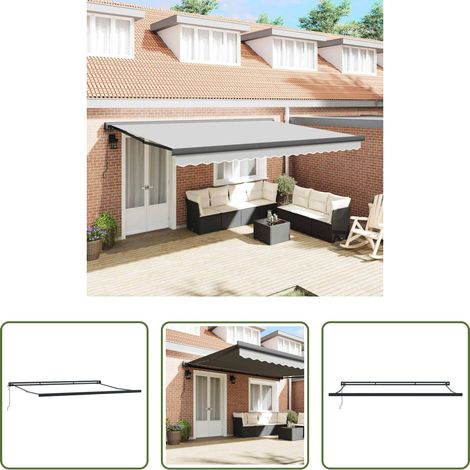 Metall - Markise Anthrazit 4,5 × 3 m Metall (1/5)