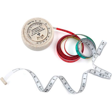 Mètre ruban pour le corps, IMC, tour de taille, ruban de mesure corporelle rétractable pour la perte de poids et la remise en forme (1/5)