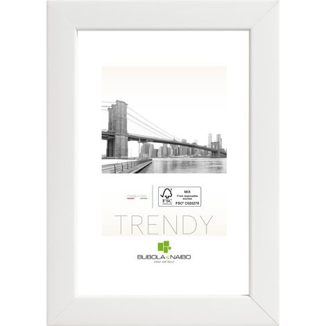 BUBOLA & NAIBO - CORNICE BROOKE IN LEGNO SERIE TRENDY COLORE BIANCO 18 X 24 CM. 4405 05 06 (1/2)