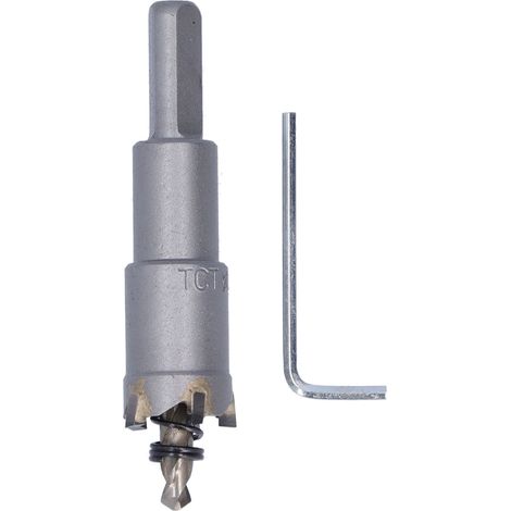 Scie cloche acier rapide 3 lames inclinées, coupe-métal durable avec clé hexagonale 20mm (1/5)