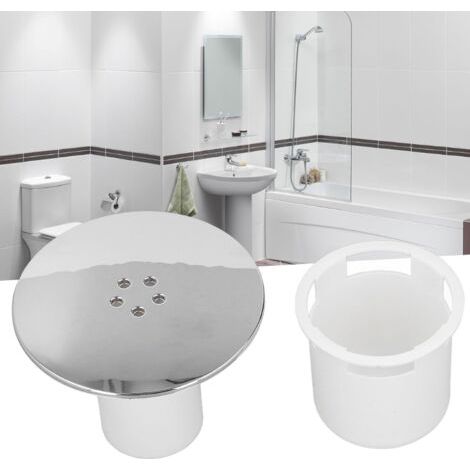 Sollbry Plateau de Couvercle de Vidange de Douche, Couvercle de Siphon de Douche, Couvercle de Trou de Bouchon de Piège à Déchets, Traitement au Chromate de Remplacement, Débit Rapide (1/5)