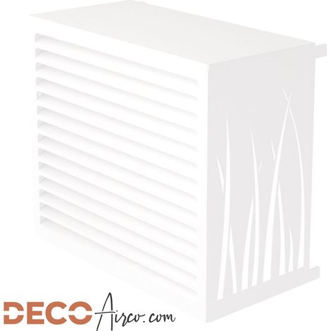 Cache climatiseur DECOAirco Blanc - Taille L (H100, L110, P60-75cm)