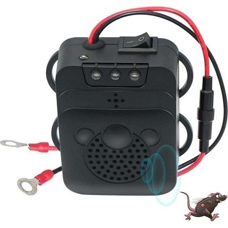 Répulsif Ultrason pour Voiture avec Stroboscopique LED, Garage pour Voiture Rongeurs Souris Bestioles Maison Garage Grenier Camping