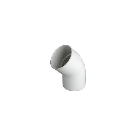 Codo bajante macho-hembra ángulo 45º - RIUVERT Color: Gris - Medidas: Ø80mm x 45º