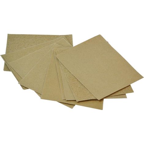 Faithfull 742510 Cork Block Glasspaper Sanding Sheets Assorted Pack 10 FAIACBGPA (1/2)