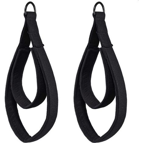 1 paire de sangles de Pilates à double boucle pour Reformer, sangles de fitness avec anneau en D, sangles rembourrées pour équipement de Pilates, sangles de yoga avec anneau en D, accessoires pour la (1/4)
