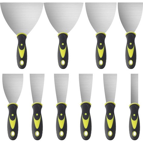 10 Piece Coating Knife, Coated Spatula, Stainless Steel Spatulas for Scraping Walls and Removing Coatings