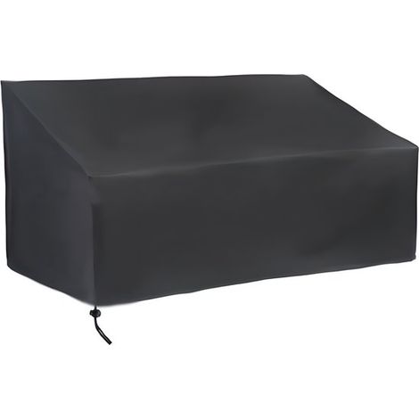 Housse pour banc de jardin - Housse pour chaise de jardin - Housse pour mobilier de jardin - Housse imperméable pour banc - PVC - 190 x 66 x 89 cm - Noir (1/5)