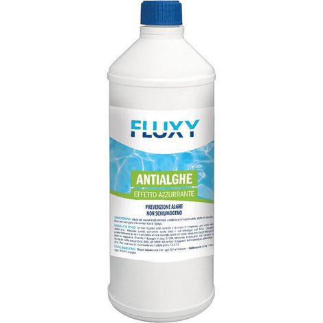 ANTIALGHE LIQUIDO PER PISCINE UNIVERSALE AZZURRANTE 1KG NON SCHIUMOGENO FLUXY