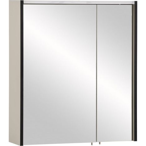 Armoire à Miroir, Beige crème, 63,5 x 17,5 x 72,4 cm (1/5)