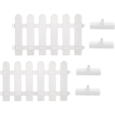 Gartenzaun Weiß 1 Satz mit einfachem Anschluss und