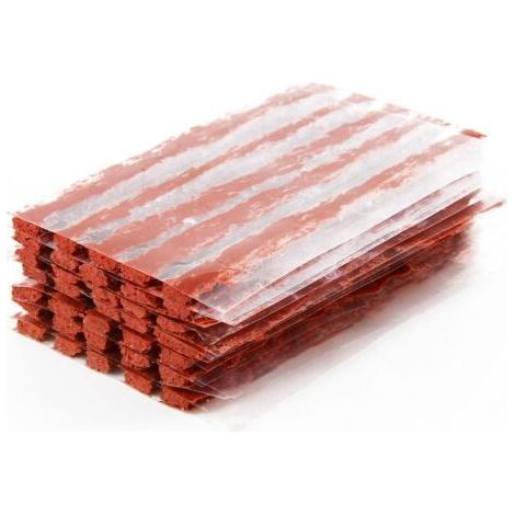 60pcs Bandes de Réparation de Pneu Meche Pneu Crevaison, Kit Reparation Pneu Voiture Réparation Pneu Tubeless Caoutchouc Naturel, pour Voiture, Moto, Vélo, Camionnette (1/5)