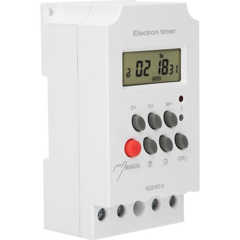 Digitaler Zeitschalter mit LCD-Anzeige, Mikrocomputer, elektronischer Zeitschalter, ABS, 220 V, KG316TII (1/5)