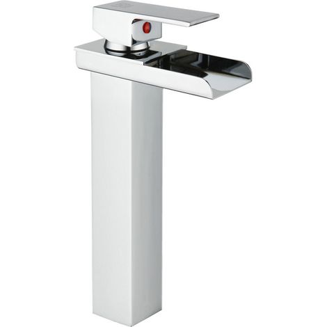 Miscelatore monocomando lavabo effetto cascata modello Perla Alto