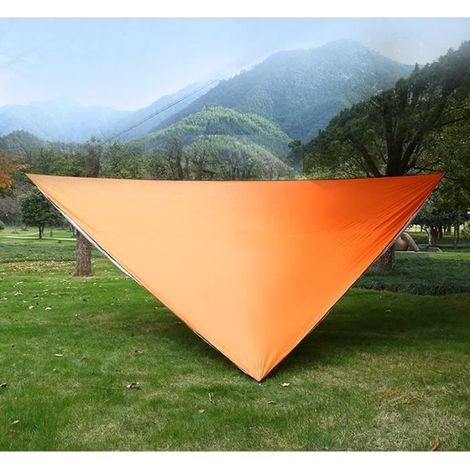 Orange - 3x3m Triangular Awning, Outdoor Shade Sail - Simple Sun Shade Fabric for Exterior