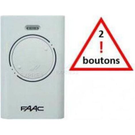 Neptune – Télécommande FAAC XT2 868 SLH – Émetteur mural 2 canaux – Programmation auto-apprentissage – Fréquence 868.35 MHz