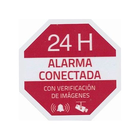 Pegatina plastico alarma interior-exterior Rojo (1/4)