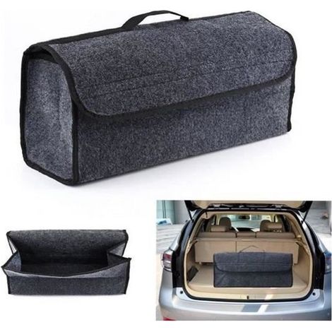 Organisateur de Coffre Pliable Conteneurs de Rangement pour Voiture, Camion, SUV Gris 49 x 24 x 16 cm (1/4)