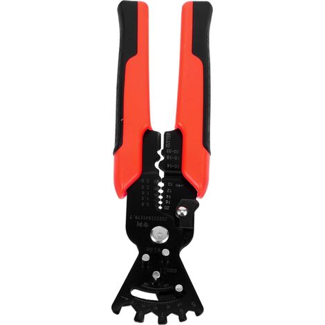 Pelacables multifuncional para electricistas, alicates de crimpado y corte, práctico para mantenimiento eléctrico y talleres. (1/5)