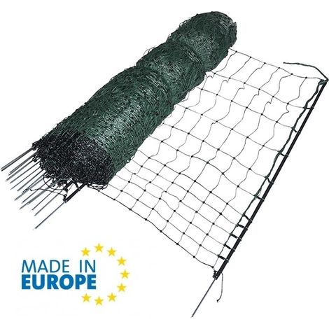 EuroNetz Rete per Pollame Verde 112/1-15/N-50 m GALLAGHER per Recinzioni Elettriche (1/2)