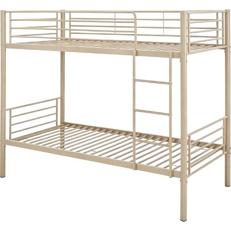 Letto a castello in metallo "ADAM" - 90 x 190 cm - Taupe (1/5)