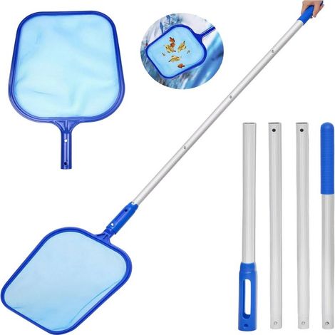 Accessoires de piscine (I)Épuisette de nettoyage de piscine, épuisette à feuilles, filet à mailles, accessoires de nettoyage professionnels pour piscine (1/5)