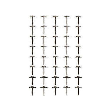 Pachet 40 cuie dekorative din alama, 12 x 12 mm, bronze