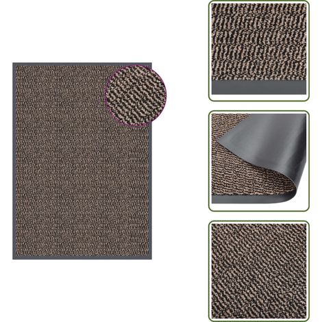 Paillasson touffeté 60x90 cm Marron foncé - Tapis D'entrée - Paillasson Intérieur - Matelas D'accueil - Tapis Absorbant - Décoration Entrée (1/5)