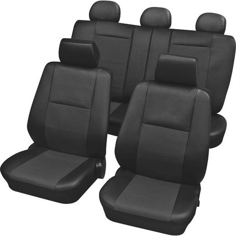HP Autozubehör 22215 Schonbezug Elba 15tlg. Coprisedile 15 parti Poliestere Antracite Sedile di guida, Sedile del passe