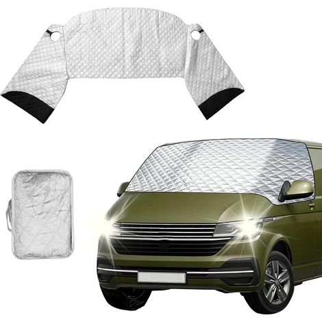 Couverture de Pare-Brise, Anti-Neige, Gel, Glace Couvercle de Pare-Brise Avant Thermique Externe Couverture de Protection Solaire Avant Contre Couverture Thermique de Voiture (1/5)