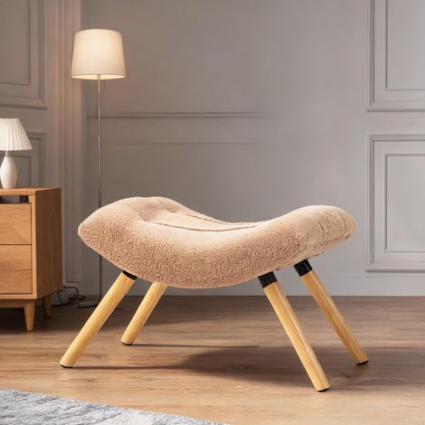 Pouf repose-pieds en tissu 67 x 45 x 38 cm (1/5)