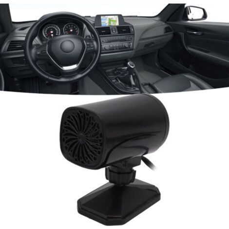 Ventilateur de Chauffage et Refroidissement 2 en 1 pour Voiture - 12V Portable - Dégivrage Pare-brise et Désembuage Rapide - Noir - Compact et Efficace