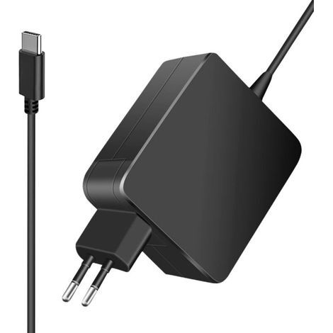 Chargeur USB C 65W Alimentation Adaptateur pour Ordinateur Lenovo/Mac Book/HP/Dell/ASUS/Acer/Samsung/Huawei Matebook Type C Secteur (1/5)