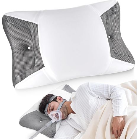 Oreiller CPAP Ergonomique à Mémoire de Forme Découpes Élargies (1/5)