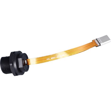 Adaptateur de câble fileté avec fiche mâle Type C 3.1, longueur 0,1 mètre, pour usage industriel (1/5)