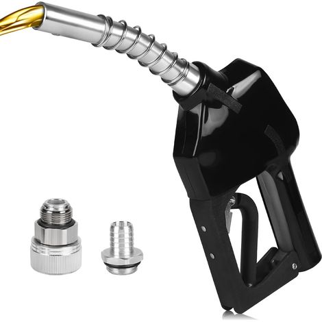 Pistolet de Distribution avec Système D'arrêt Automatique Noir, Buse pour Fioul et Diesel Pompe, Buse Diesel Automatique Pompe d'aspiration D'huile pour Pompage Transvasement (1/5)