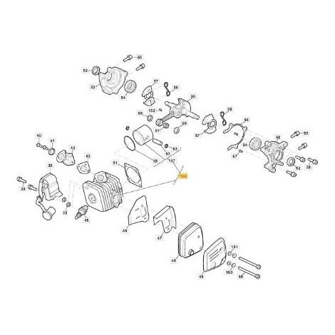 CILINDRO-PISTONE SP316-SP316C ORIGINALE STIGA - 118804809/0
