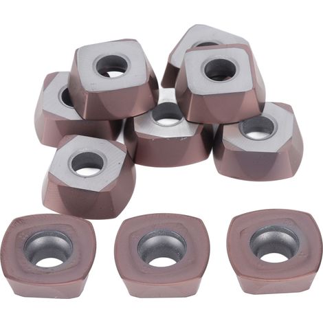 Lot de 10 plaquettes de tournage en carbure pour outils CNC, plaquettes de finition pour tour avec revêtement SDMT150512 (1/5)