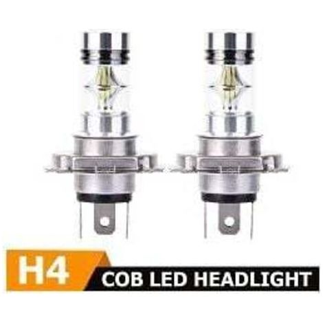 2x LED H4 Cree 100W 20SMD Super Luminosi Faro Fendinebbia LED Bianco 6000K (1/5)