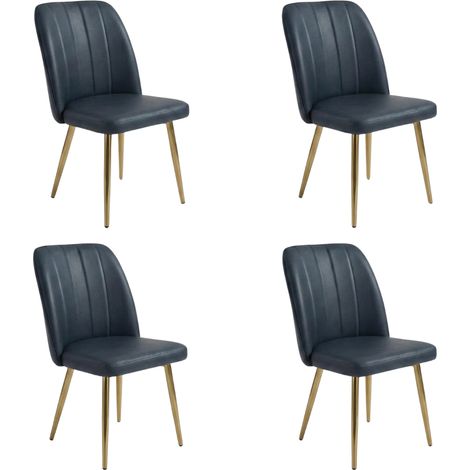 Set 4 Sedie Giuly Ecopelle Cucina Sala Pranzo Moderno Design 50x55x87cm